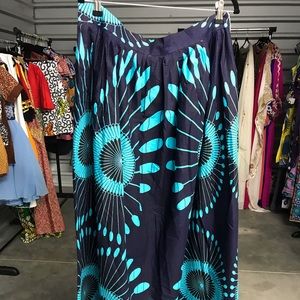 Plus size African print Ankara maxi skirt
